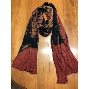 Beautiful black and rusty red scarf